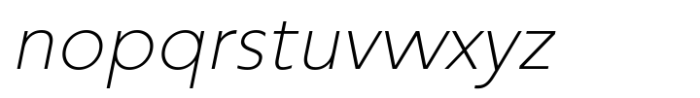 RNDI Anasera Thin Italic Font LOWERCASE