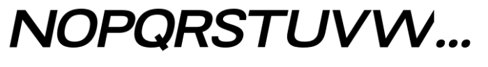 RNDI Naratama Bold Expanded Oblique Font UPPERCASE