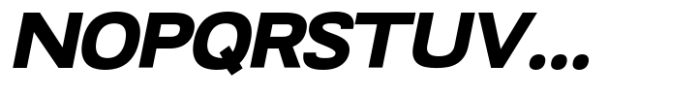 RNDI Naratama Extra Black Expanded Oblique Font UPPERCASE