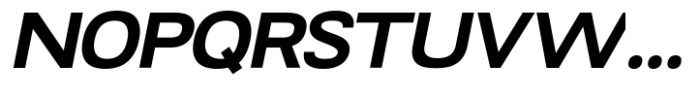 RNDI Naratama Extra Bold Expanded Oblique Font UPPERCASE