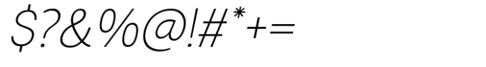 RNDI Naratama Extra Light Oblique Font OTHER CHARS