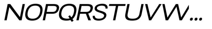 RNDI Naratama Medium Expanded Oblique Font UPPERCASE