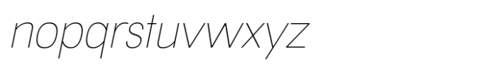 RNDI Naratama Thin Oblique Font LOWERCASE