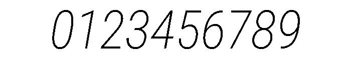 Roboto Condensed ExtraLight Italic Font OTHER CHARS