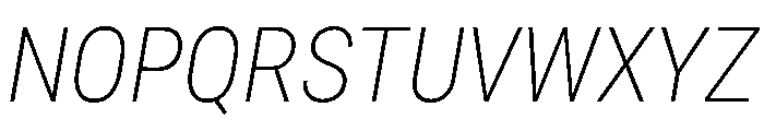 Roboto Condensed ExtraLight Italic Font UPPERCASE