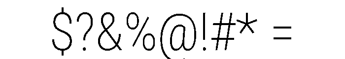 Roboto Condensed ExtraLight Font OTHER CHARS