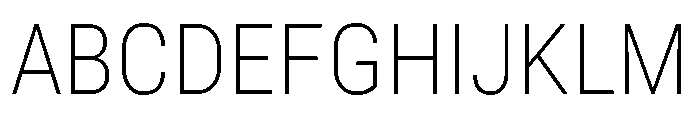 Roboto Condensed ExtraLight Font UPPERCASE