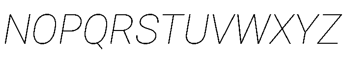 Roboto Mono Extra Light Italic Font UPPERCASE