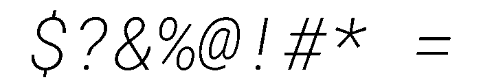 Roboto Mono ExtraLight Italic Font OTHER CHARS