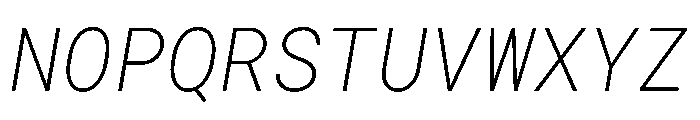 Roboto Mono ExtraLight Italic Font UPPERCASE