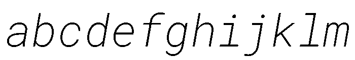 Roboto Mono ExtraLight Italic FONT