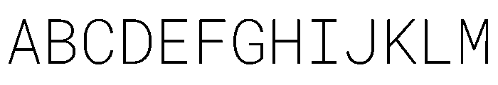 Roboto Mono ExtraLight Font UPPERCASE