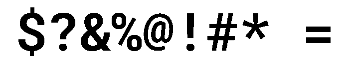 Roboto Mono SemiBold Font OTHER CHARS