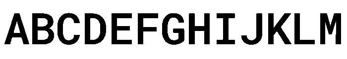 Roboto Mono SemiBold Font UPPERCASE