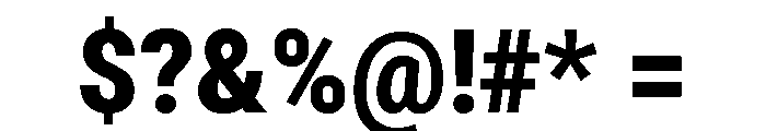 Roboto SemiCondensed Black Font OTHER CHARS