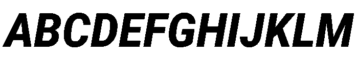 Roboto SemiCondensed ExtraBold Italic Font UPPERCASE