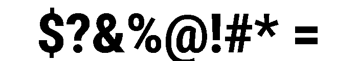 Roboto SemiCondensed ExtraBold Font OTHER CHARS