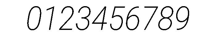 Roboto SemiCondensed ExtraLight Italic Font OTHER CHARS