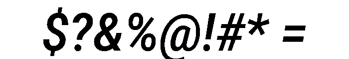 Roboto SemiCondensed Medium Italic Font OTHER CHARS