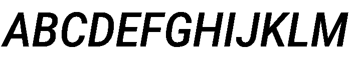 Roboto SemiCondensed Medium Italic Font UPPERCASE