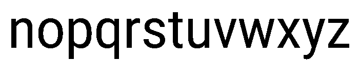 Roboto SemiCondensed Regular Font LOWERCASE