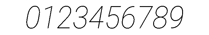 Roboto SemiCondensed Thin Italic Font OTHER CHARS