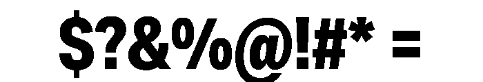 Roboto Semicondensed Extra Bold Font OTHER CHARS