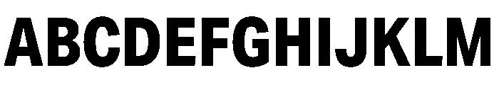 Roboto Semicondensed Extra Bold Font UPPERCASE