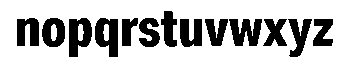 Roboto Semicondensed Extra Bold Font LOWERCASE