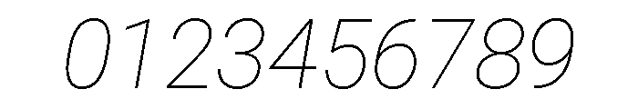 Roboto Semicondensed Extra Light Italic Font OTHER CHARS