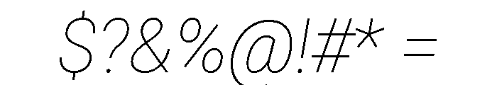 Roboto Semicondensed Extra Light Italic Font OTHER CHARS