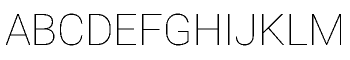 Roboto Semicondensed Extra Light Font UPPERCASE