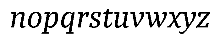 Roboto Serif Variable Italic Font LOWERCASE