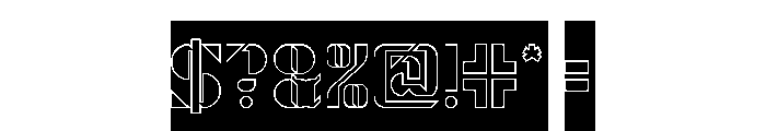 ROBOT LIFE-Hollow-Inverse Font OTHER CHARS