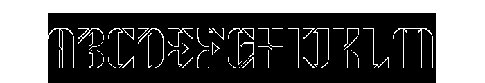 ROBOT LIFE-Hollow-Inverse Font UPPERCASE
