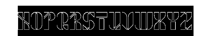 ROBOT LIFE-Hollow-Inverse Font UPPERCASE