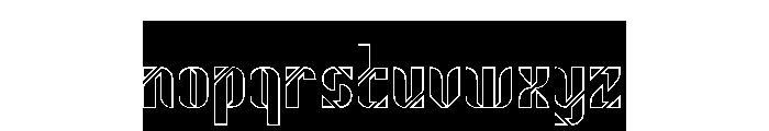 ROBOT LIFE-Hollow-Inverse Font LOWERCASE