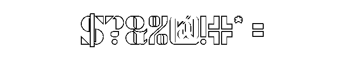 ROBOT LIFE-Hollow Font OTHER CHARS
