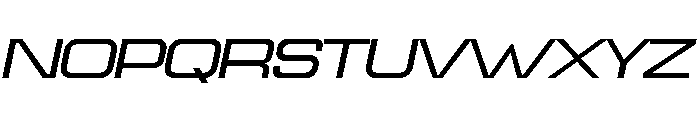 ROKKER Extralight Italic Font UPPERCASE