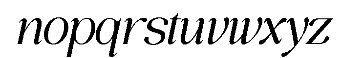 ROMENS DAWN Italic Font LOWERCASE