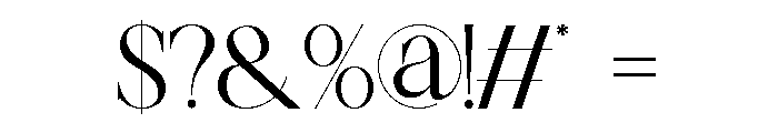 ROSEAN Regular Font OTHER CHARS