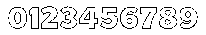 ROUGH BLOCKED Outline Font OTHER CHARS