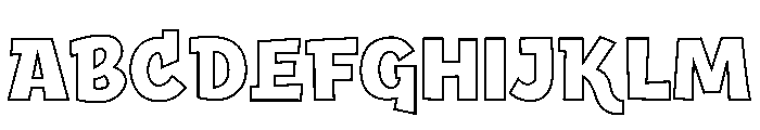 ROUGH BLOCKED Outline Font UPPERCASE
