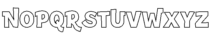 ROUGH BLOCKED Outline Font UPPERCASE