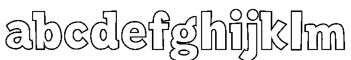 ROUGH BLOCKED Outline FONT