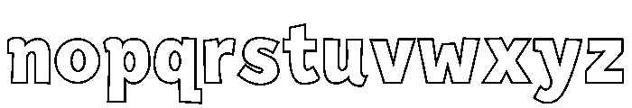 ROUGH BLOCKED Outline Font LOWERCASE