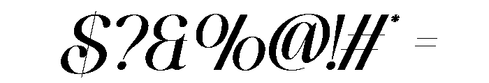 ROULENATELIER-Italic Font OTHER CHARS