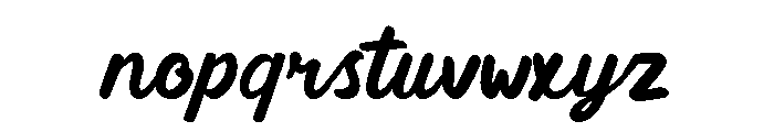 Roadside Script Font LOWERCASE