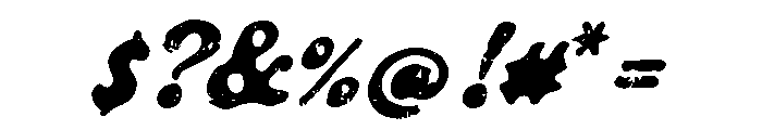 Roadster Customs Script Textured Font OTHER CHARS