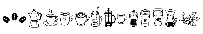 Roastery Handmade Doodles Font UPPERCASE